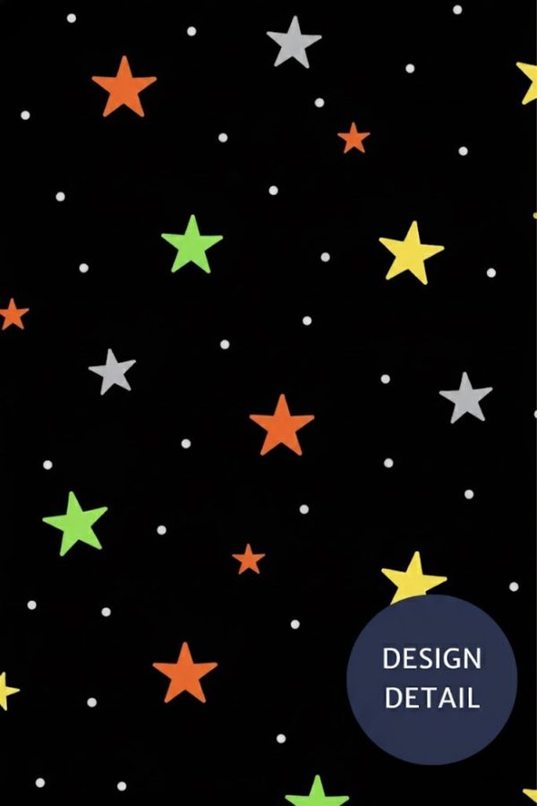 Stars Black/Blue Compression Socks