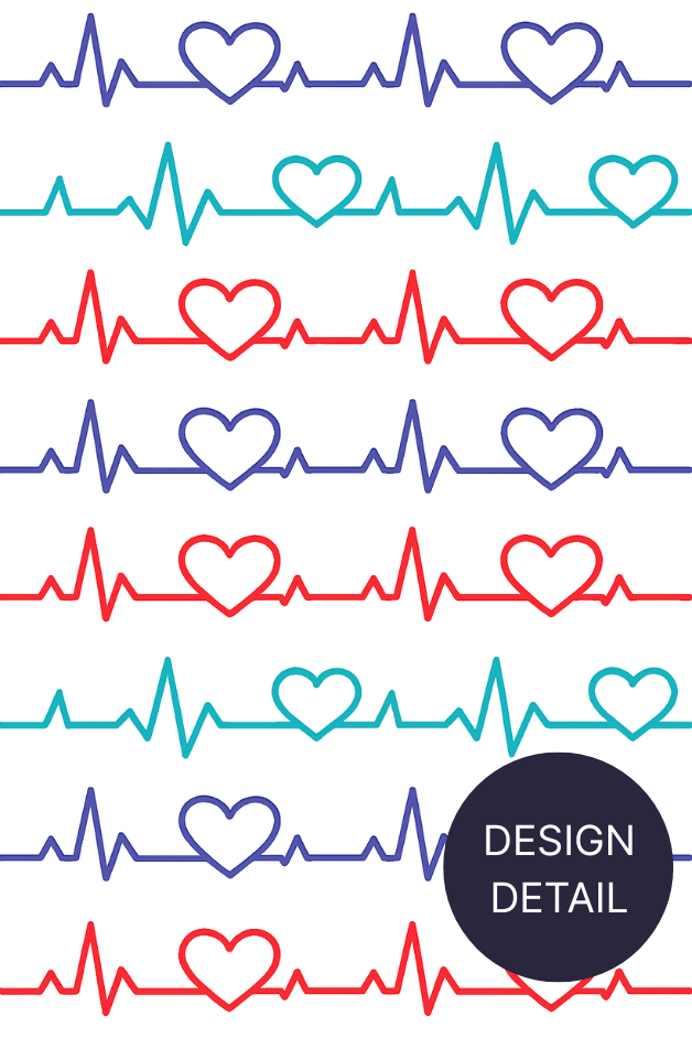 Heartbeat White Compression Socks