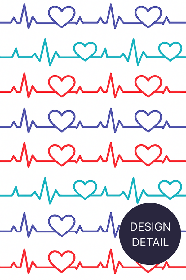 Heartbeat White Compression Socks