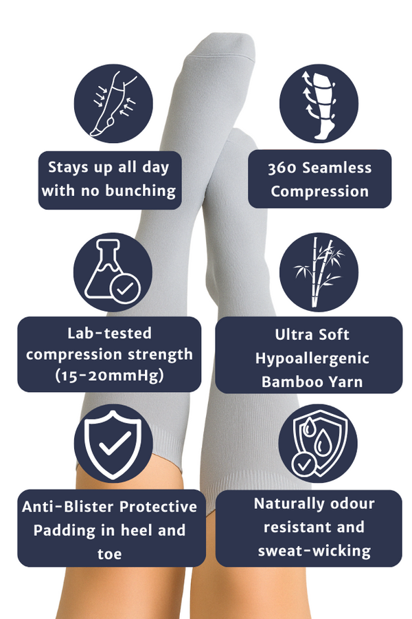 Light Grey Compression Socks