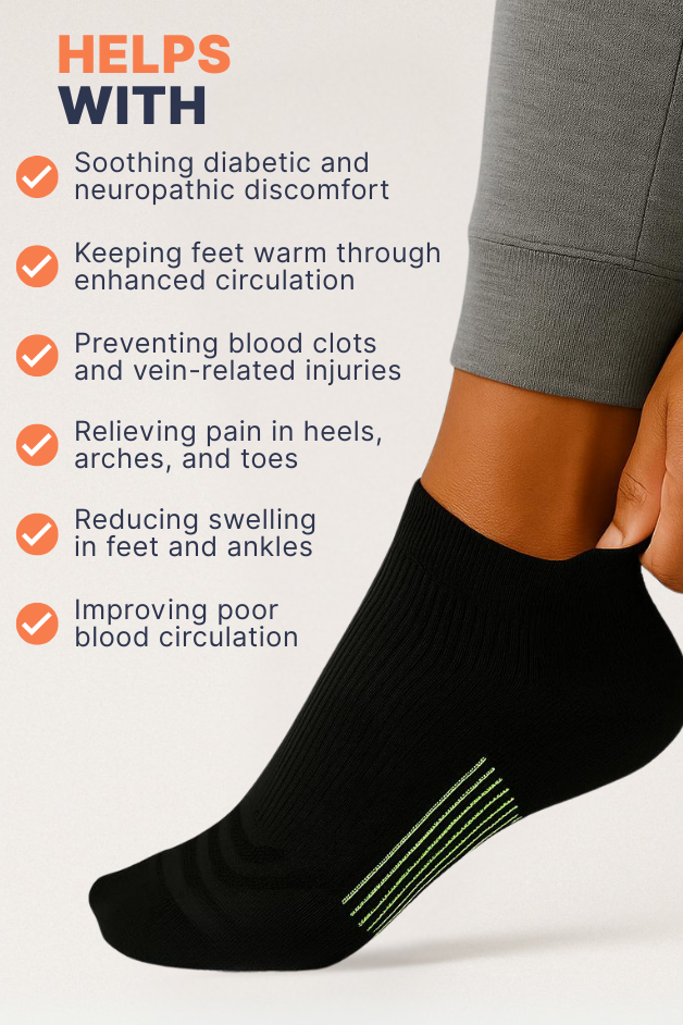 Black Ankle Compression Socks