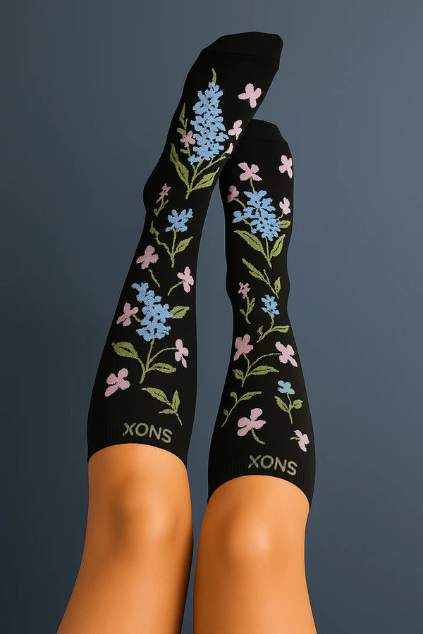Lily Black Compression Socks