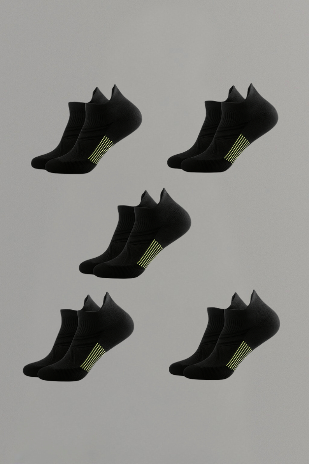 Black Ankle Compression Socks Bundle 5 Pairs