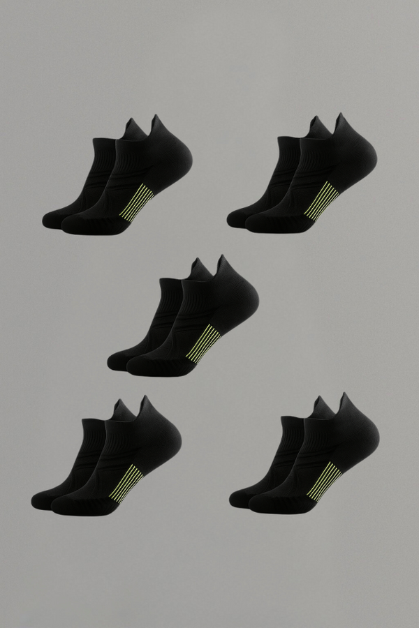 Black Ankle Compression Socks Bundle 5 Pairs