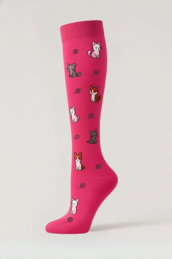 Kittens Pink Compression Socks