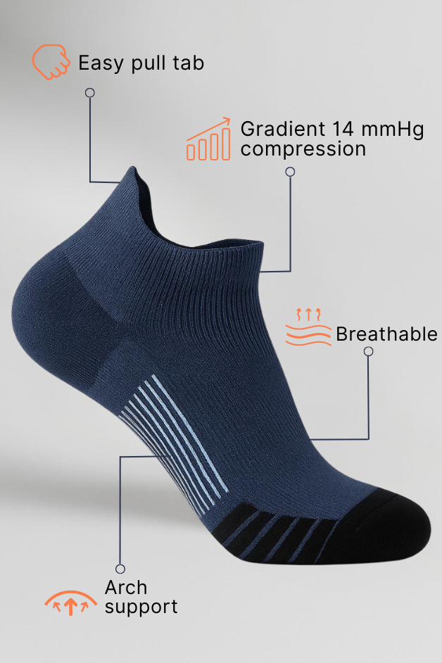 Navy Blue Ankle Compression Socks