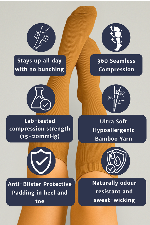 Light Brown Compression Socks