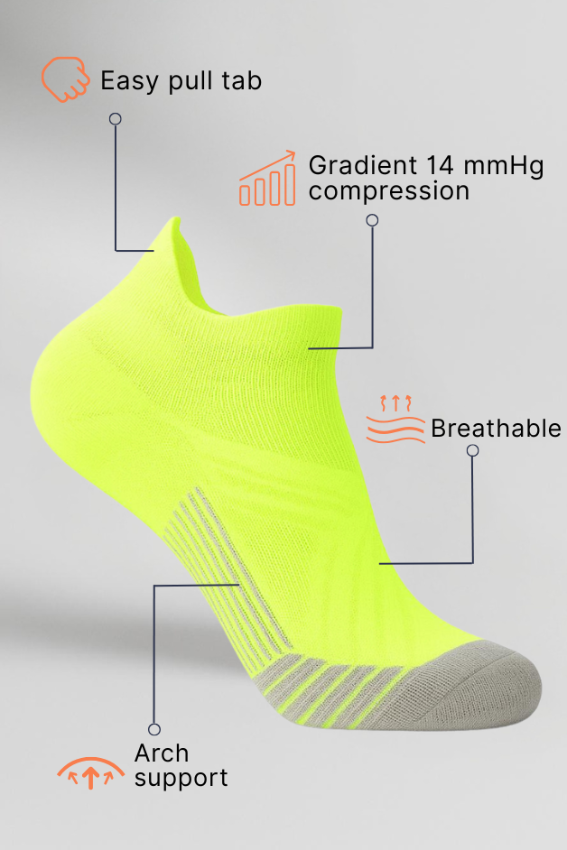 Yellow Ankle Compression Socks