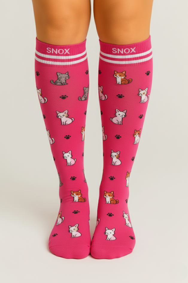 Kittens Pink Compression Socks