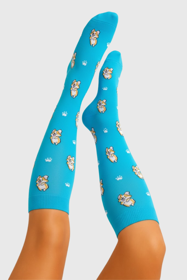 Calcetines de compresión blancos Heartbeat