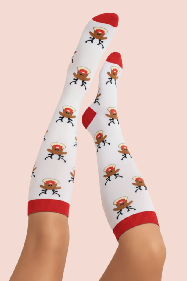 Calcetines de compresión azul flamenco