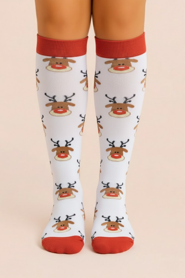 Calcetines de compresión azul flamenco