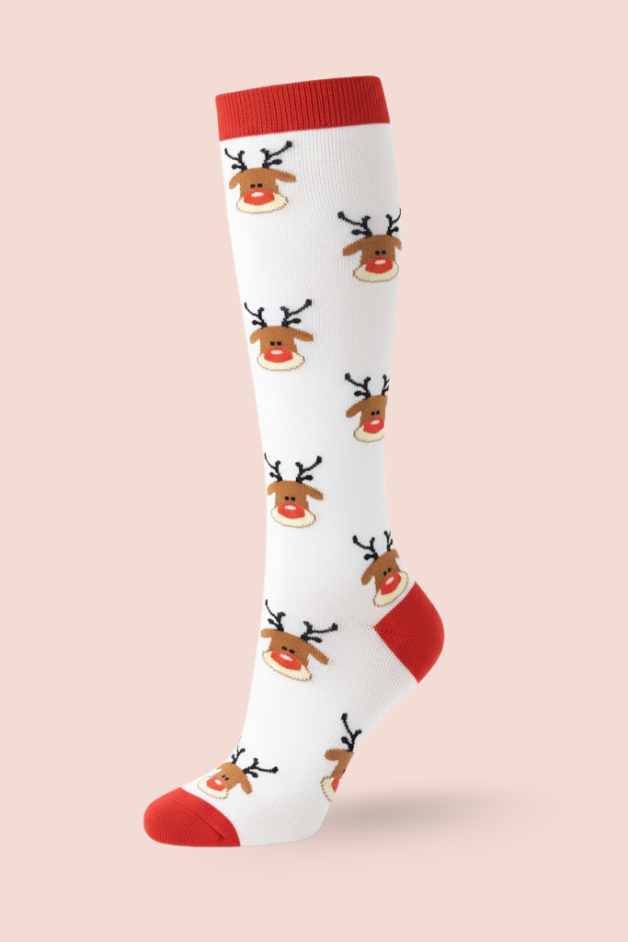 Calcetines de compresión azul flamenco