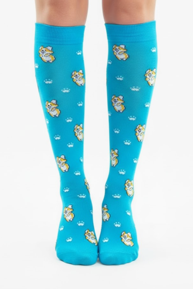 Calcetines de compresión blancos Heartbeat