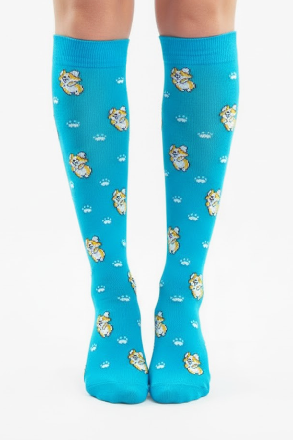 Calcetines de compresión blancos Heartbeat