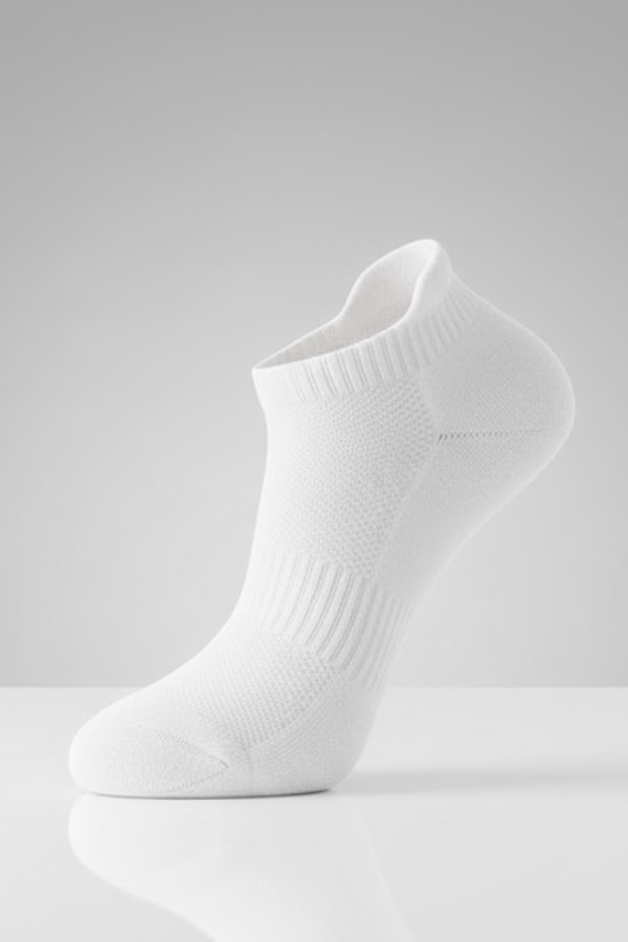 White Daily Ankle Compression Socks