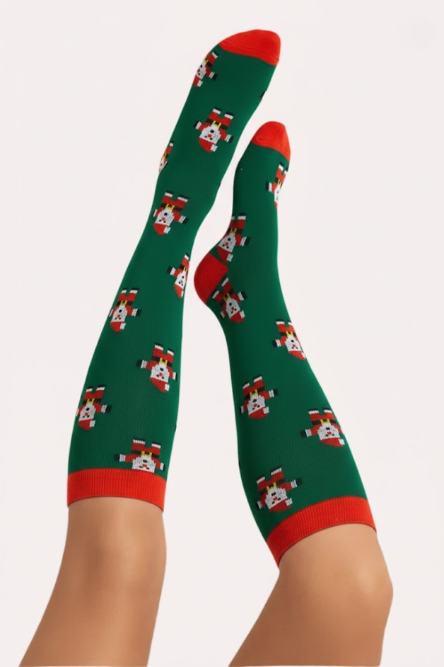 Calcetines de compresión azul flamenco