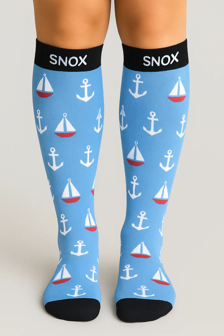 Sailor Blue Compression Socks