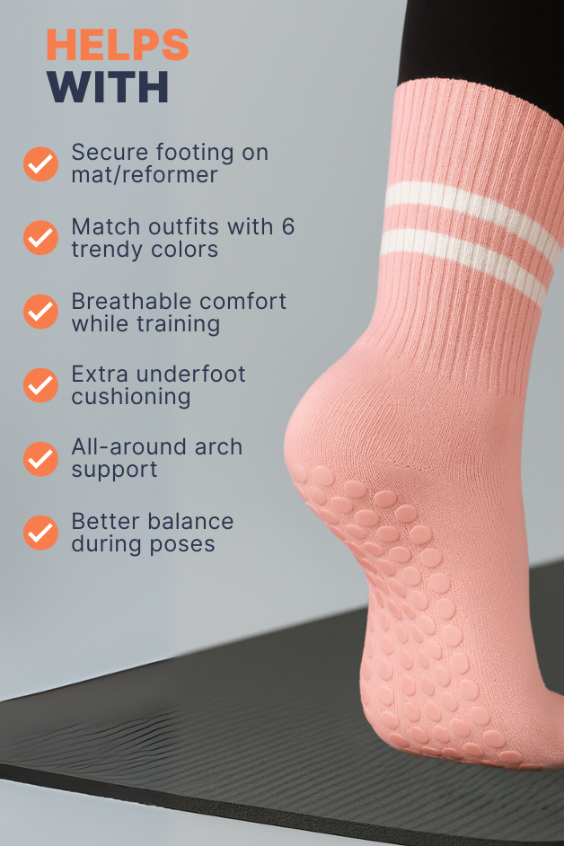 Calcetines deportivos Lotus Pink Balance Grip