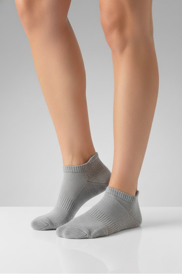 Grey Daily Ankle Compression Socks