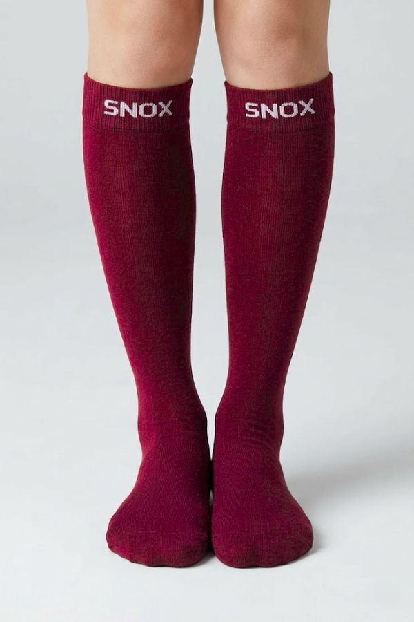 Calcetines de compresión con flores rosas