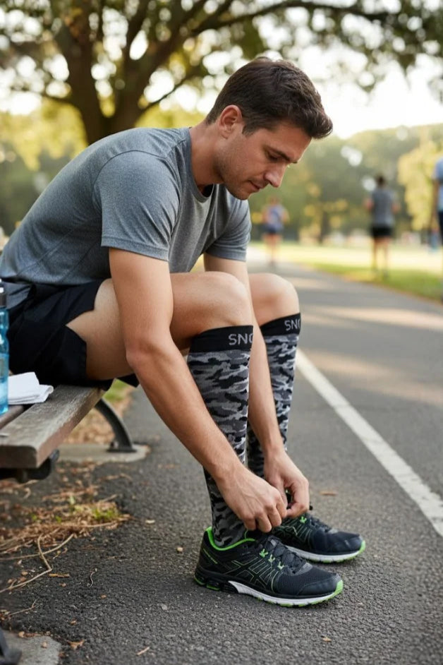 Camouflage Black Compression Socks