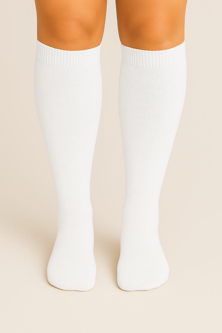 White Compression Socks