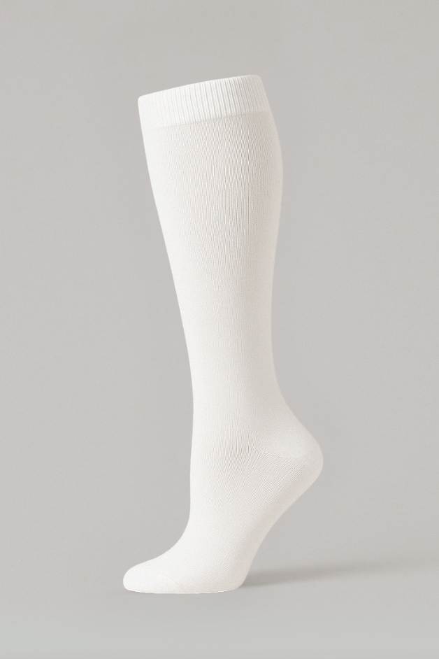 White Compression Socks