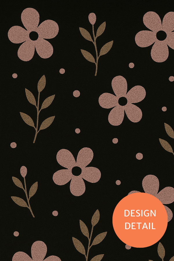 Flowers Black Compression Socks
