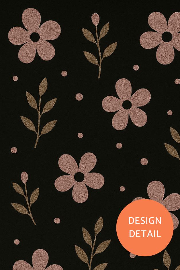 Flowers Black Compression Socks