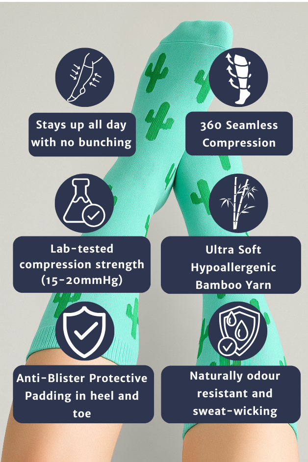 Cactus Green Compression Socks