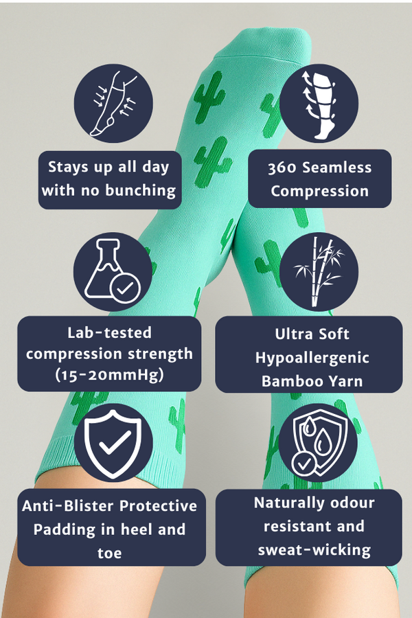 Cactus Green Compression Socks