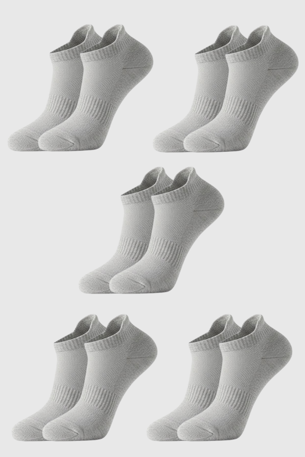 Calcetines de compresión blancos para el tobillo (5 pares)