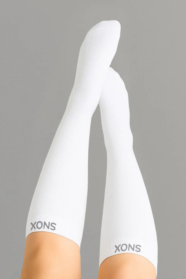 White Compression Socks