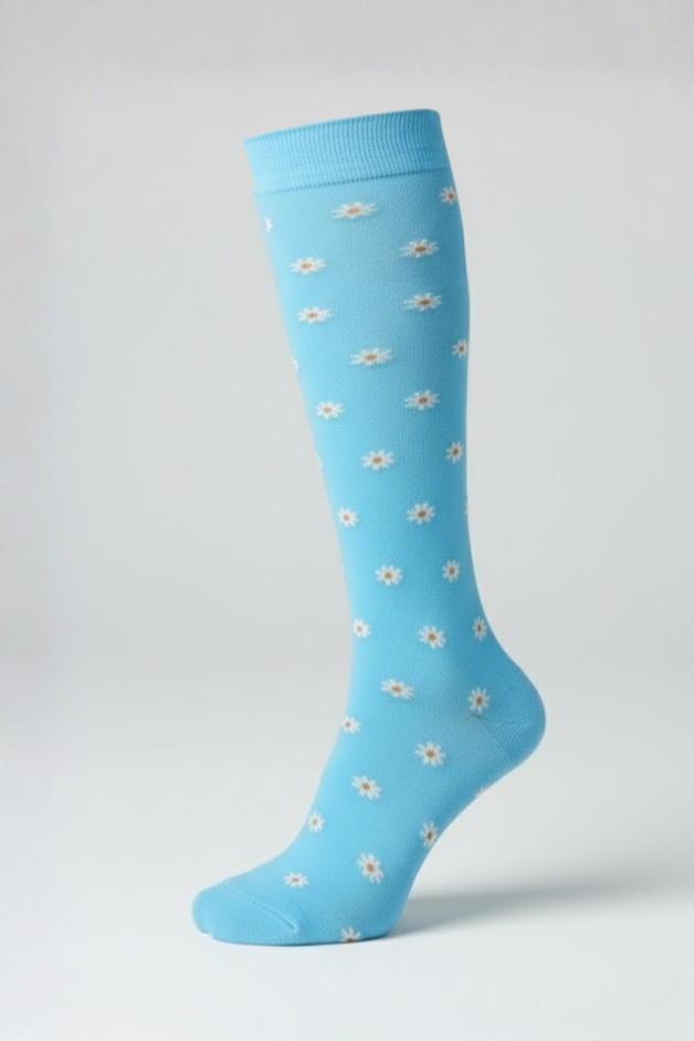 Calcetines de compresión azul flamenco