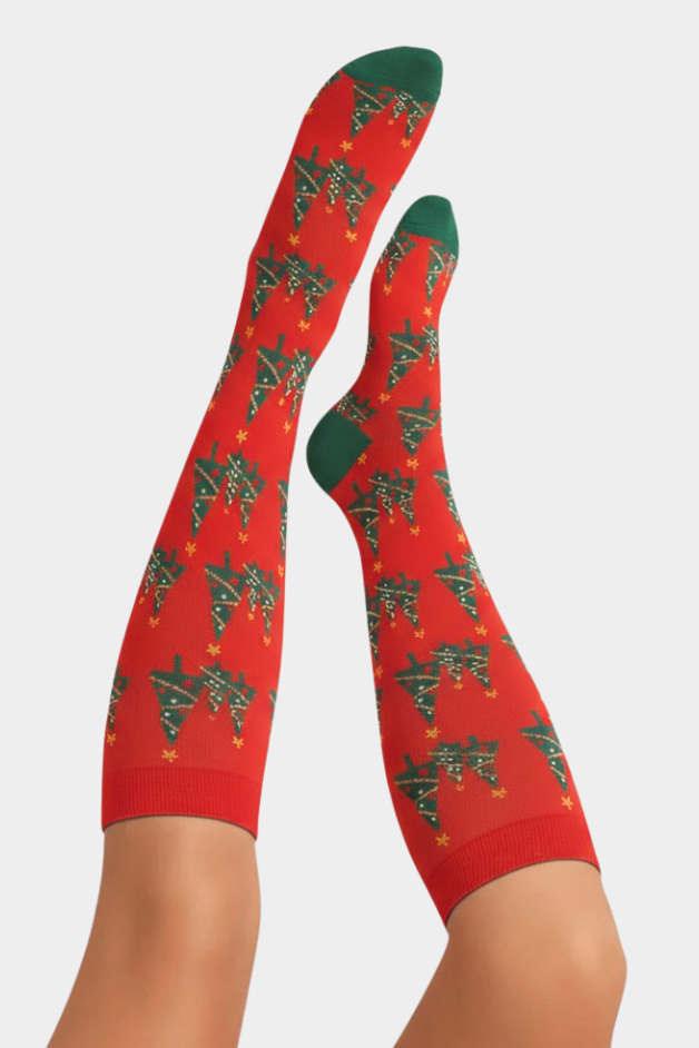 Calcetines de compresión azul flamenco