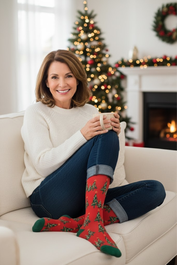 Calcetines de compresión azul flamenco