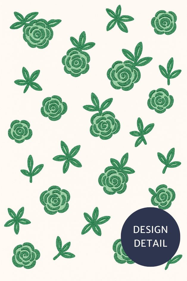 Roses Green Compression Socks
