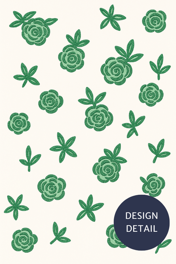 Roses Green Compression Socks