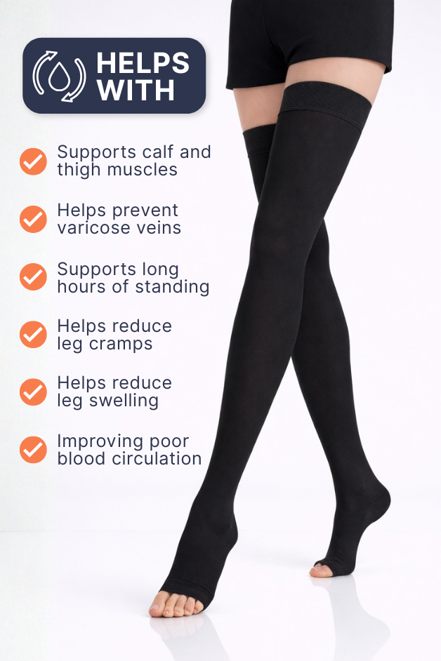 Mallas de compresión negras para mujer