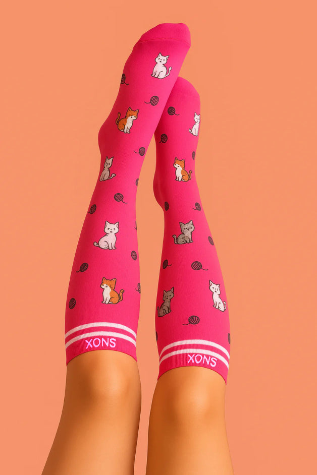 Kittens Pink Compression Socks