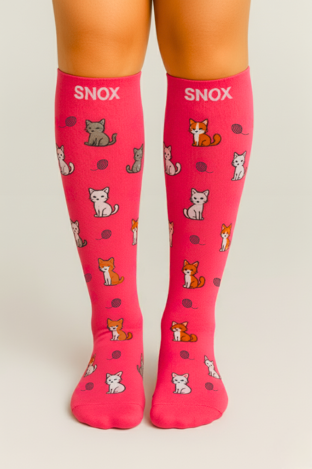 Kittens Pink Compression Socks