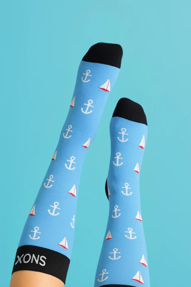 Sailor Blue Compression Socks