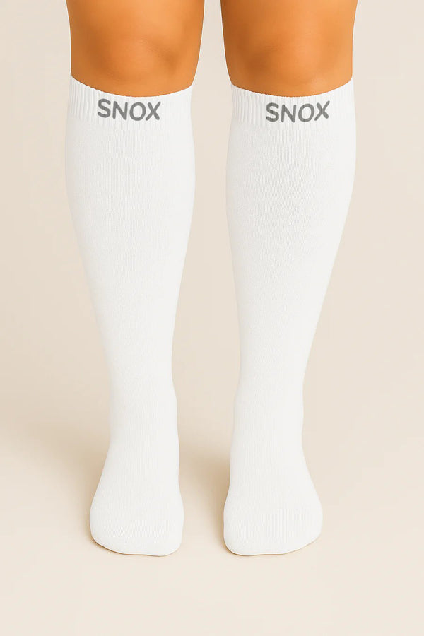 White Compression Socks