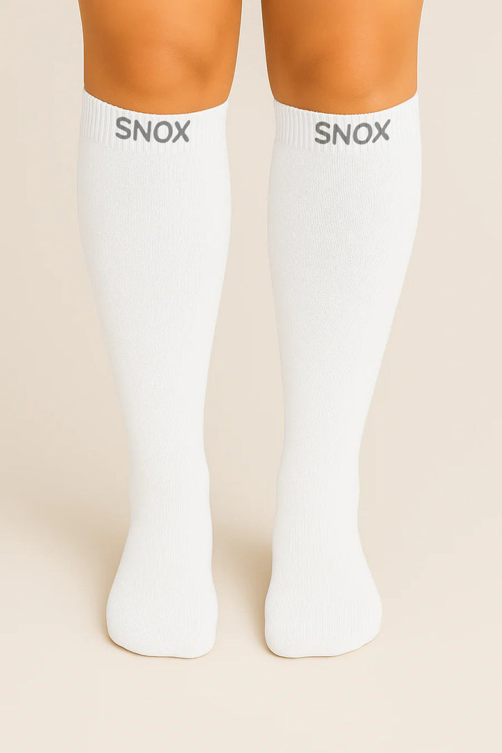 White Compression Socks