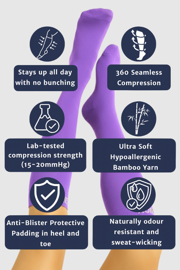 Purple Compression Socks