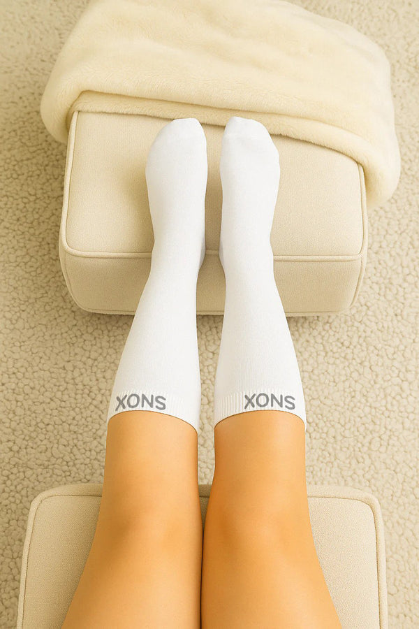 White Compression Socks